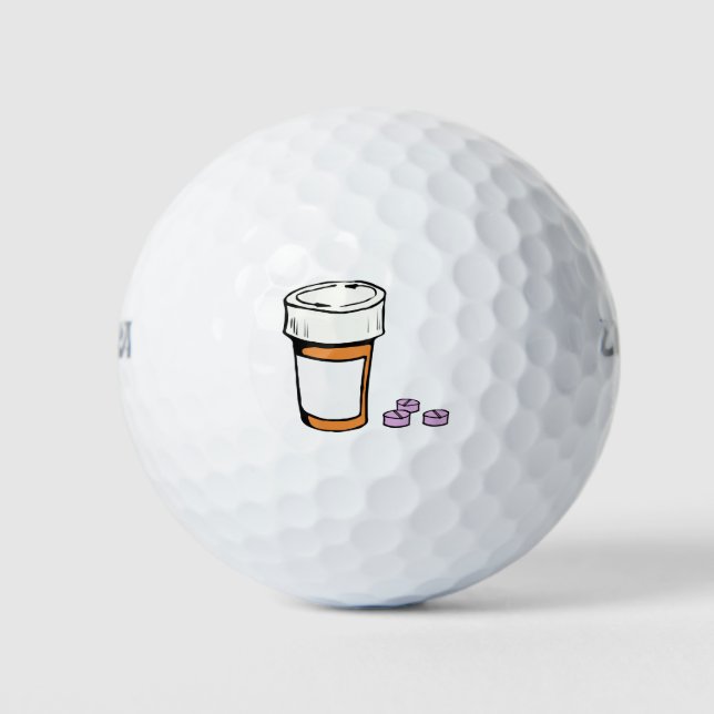 Prescription Pill Bottle Golf Balls (Front)