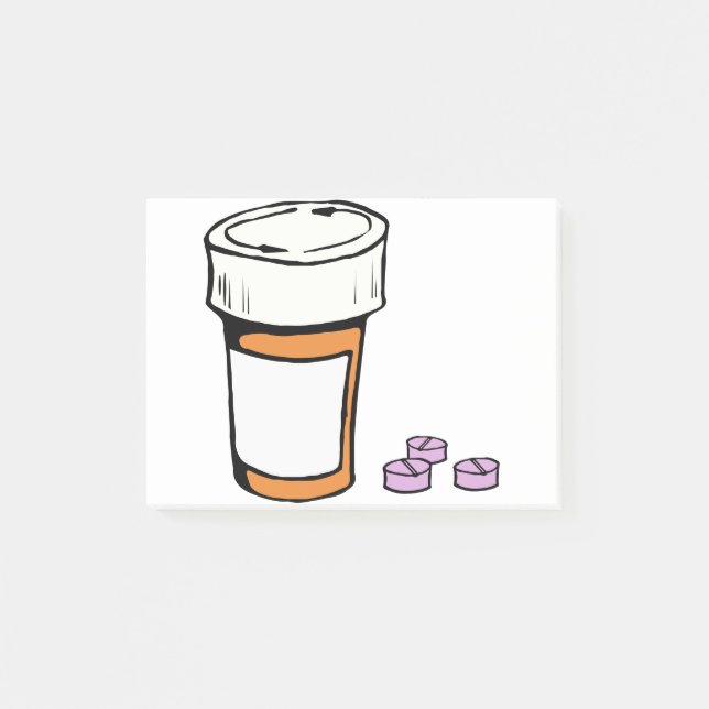 Prescription Pill Bottle Post-it Notes (Front)