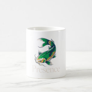 Presence, Japanese Koi Symbol of Mindful Awareness Coffee Mug