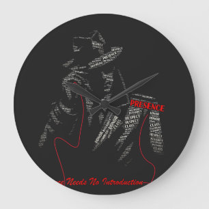Presence Needs No Introduction Gentleman Typogra Large Clock