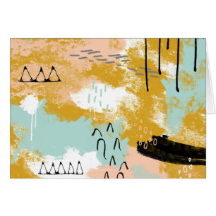 Presence of Life, Tribal Abstract Art Drips Marks