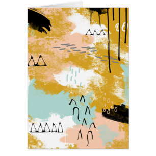 Presence of Life, Tribal Abstract Art Mint Blush