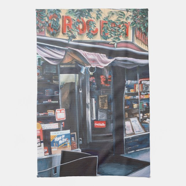 Present Day Look at a Tranquil Past Tea Towel (Vertical)