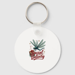 Present Delivery Dragonfly Key Ring