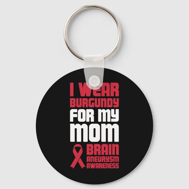 Present For Mum  Brain Aneurysm Awareness  Key Ring (Front)