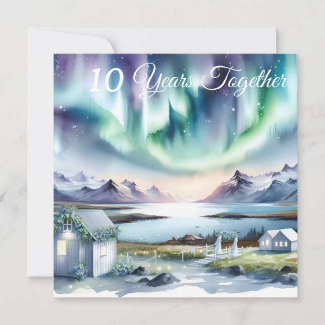 Present for Wedding anniversary travel Iceland Card (Front)