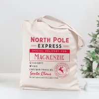Present From Santa Personalised Christmas Tote Bag