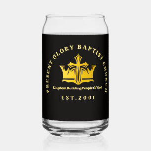 Present Glory Church Printed Can Glass