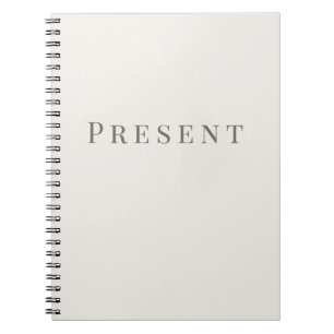 Present – Minimal Typography Notebook