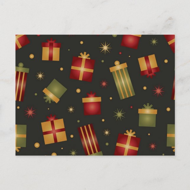 Present pattern postcard (Front)