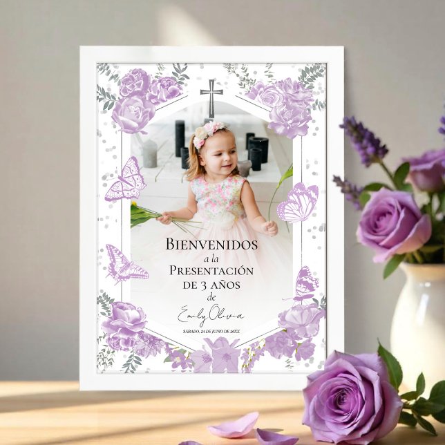 Presentación 3 años Photo Welcome Sign Butterflys (Creator Uploaded)