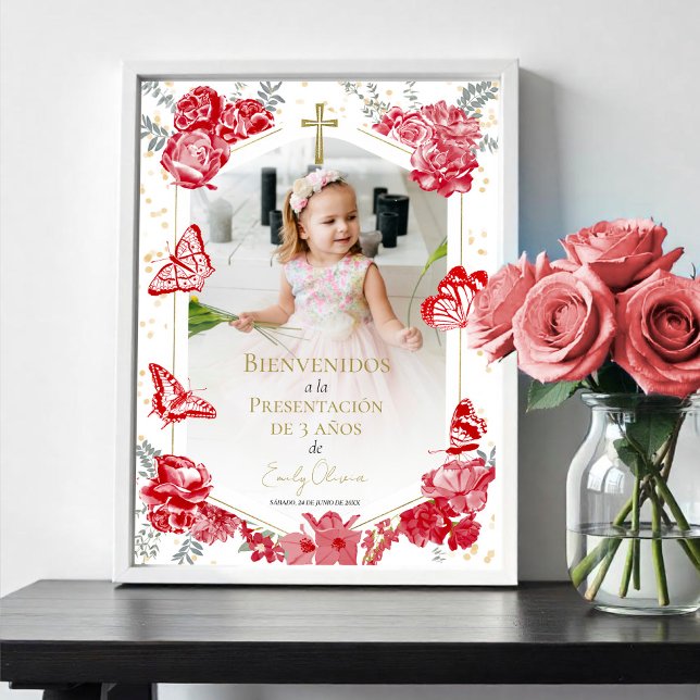 Presentación 3 años Photo Welcome Sign Butterflys (Creator Uploaded)