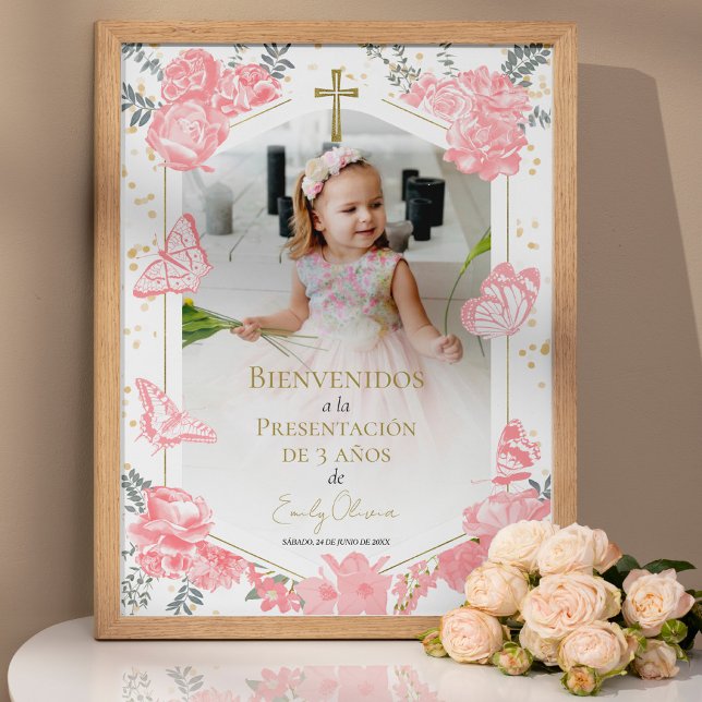 Presentación 3 años Photo Welcome Sign Butterflys (Creator Uploaded)