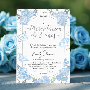 Presentación 3 años Spanish Invitation Butterfly