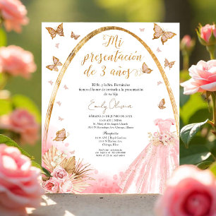 Presentación de 3 Años Budget Spanish Invitation
