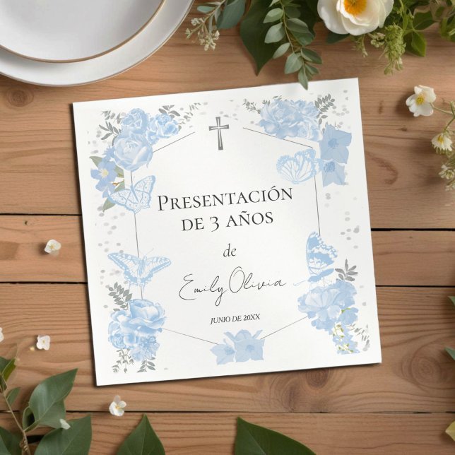 Presentación de 3 años Napkins Butterflys (Creator Uploaded)