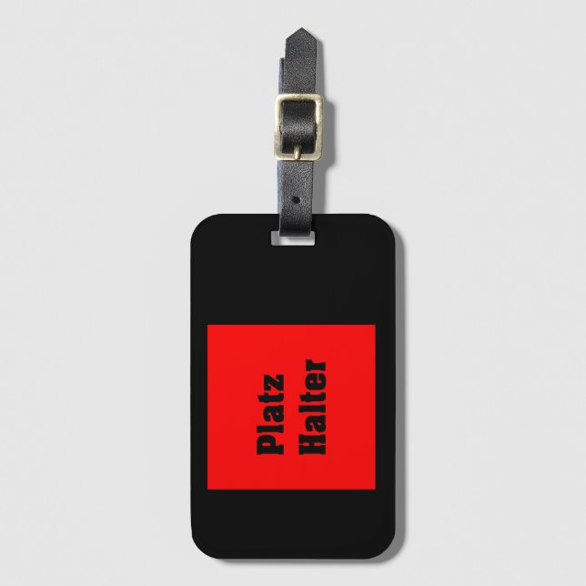 presentation luggage tag (Front Vertical)