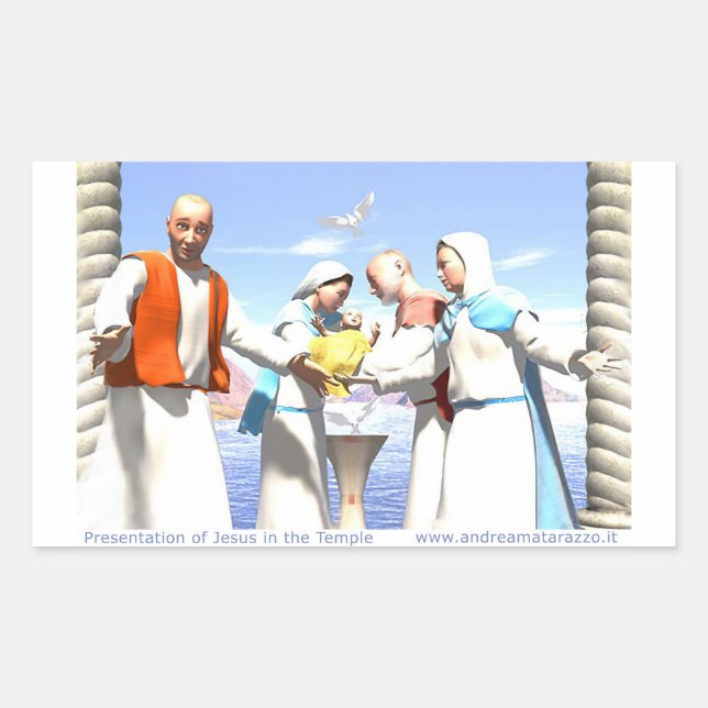 Presentation of Jesus in the Temple  Rectangular Sticker (Front)