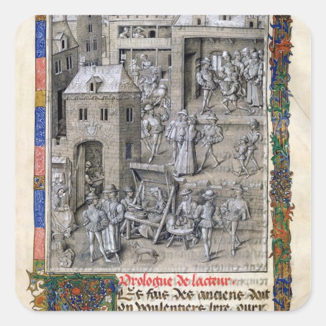 Presentation of the book to Philippe Le Bon Square Sticker (Front)