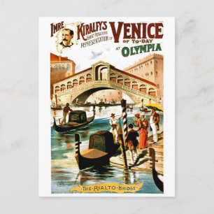 Presentation of Venice city at Olympia, vintage Postcard