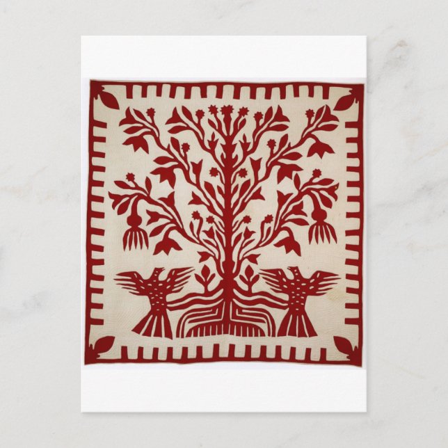 Presentation quilt from Oahu, c. 1855-1887 Postcard (Front)