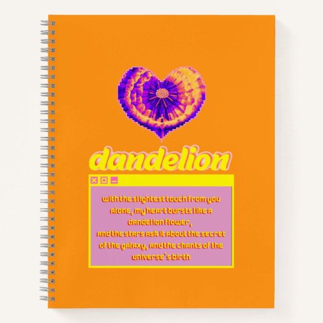 Presentation : The effect of love in the big bang Notebook (Front)