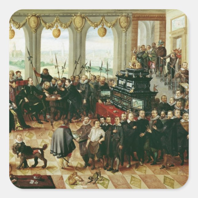 Presentation to Duke Phillip II Square Sticker (Front)