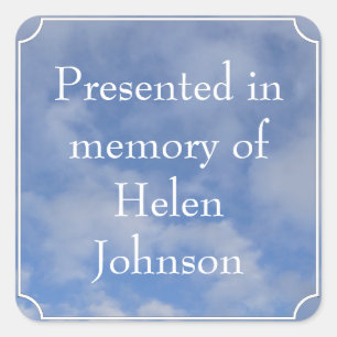 Presented in Memory of Template Square Sticker