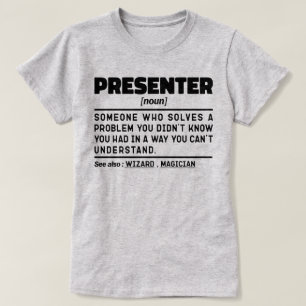 Presenter Noun TV Worker Cool News Reporter T-Shirt