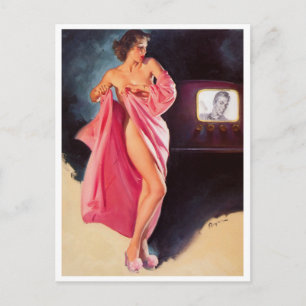 Presenter Pin Up Postcard