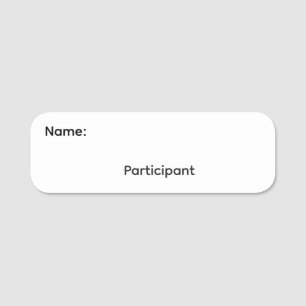 Presenter Reusable Dry Erase Name Tag Pinback