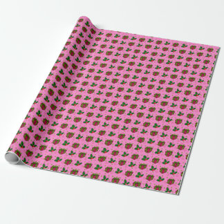 Presents and Holly_pink Wrapping Paper