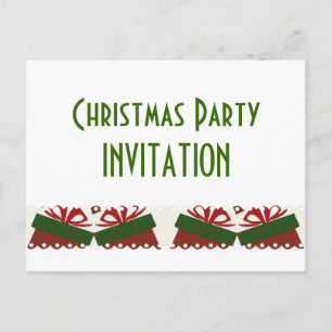 Presents Christmas Party Invitation Postcard