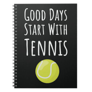 Presents For Tennis Players Lovers Typography Kids Notebook