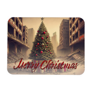 Presents Under a Tree in a Toxic Apocalyptic World Magnet