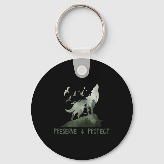 Preserve &amp; Protect Environmental Protection Cl Key Ring (Front)