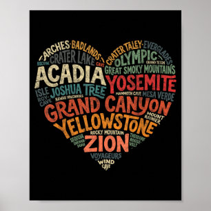 Preserve Protect 63 National Parks Adventure Poster
