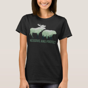 Preserve & Protect Bear Moose National Park Nature T-Shirt