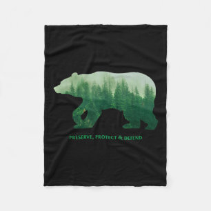 Preserve Protect Defend Climate Protection Environ Fleece Blanket