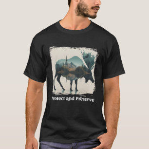 Preserve & Protect Vintage National Park moose elk T-Shirt
