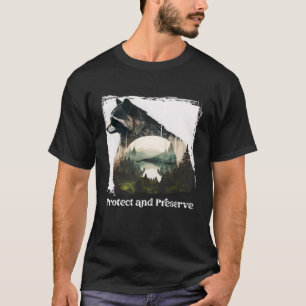 Preserve & Protect Vintage National Park racoon F T-Shirt