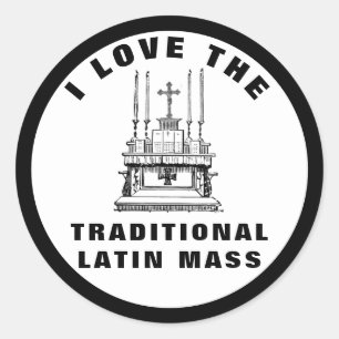  Preserve Traditional Catholic Latin Mass Altar Classic Round Sticker