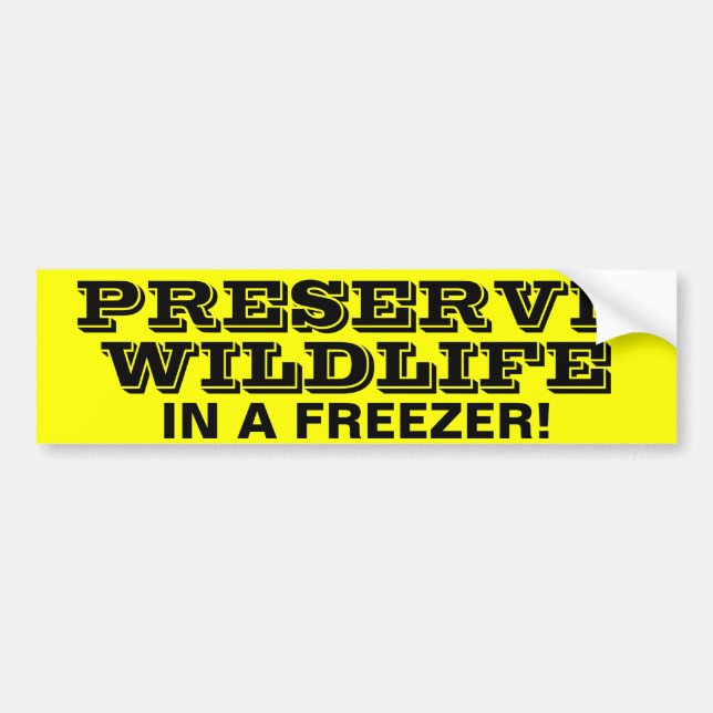 PRESERVE WILDLIFE BUMPER STICKER (Front)