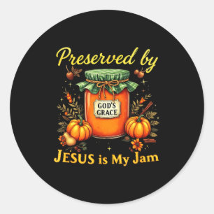 Preserved By God’s Grace Jesus Jam Strawberry Cute Classic Round Sticker