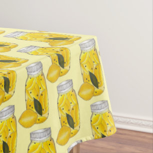Preserved Lemons Citrus Fruit Home Canning Jar Tablecloth