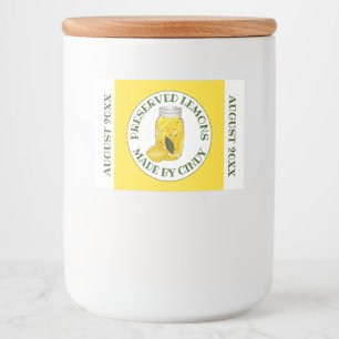 Preserved Lemons Citrus Fruit Home Canning Made By Food Label