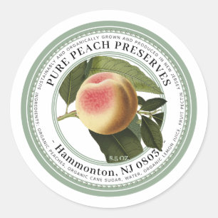 Preserves Label 1800s Peach Illustration