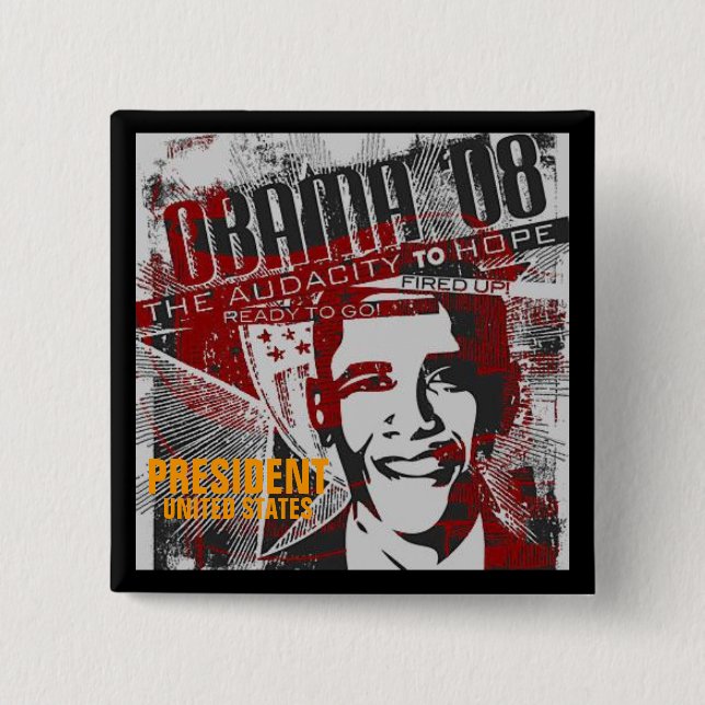 PRESIDENT 15 CM SQUARE BADGE (Front)