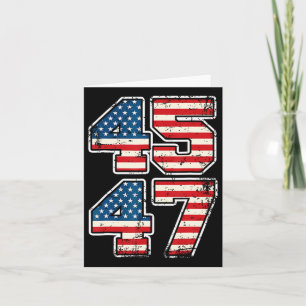 President 45 47 Donald Trump Inauguration Day 2025 Card