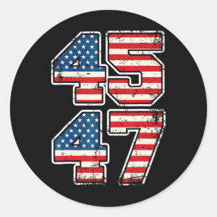 President 45 47 Donald Trump Inauguration Day 2025 Classic Round Sticker